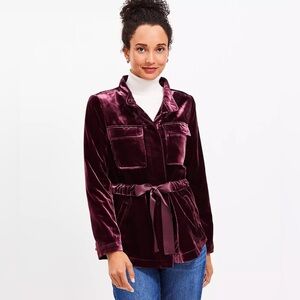 LOFT Velvet Utility Jacket